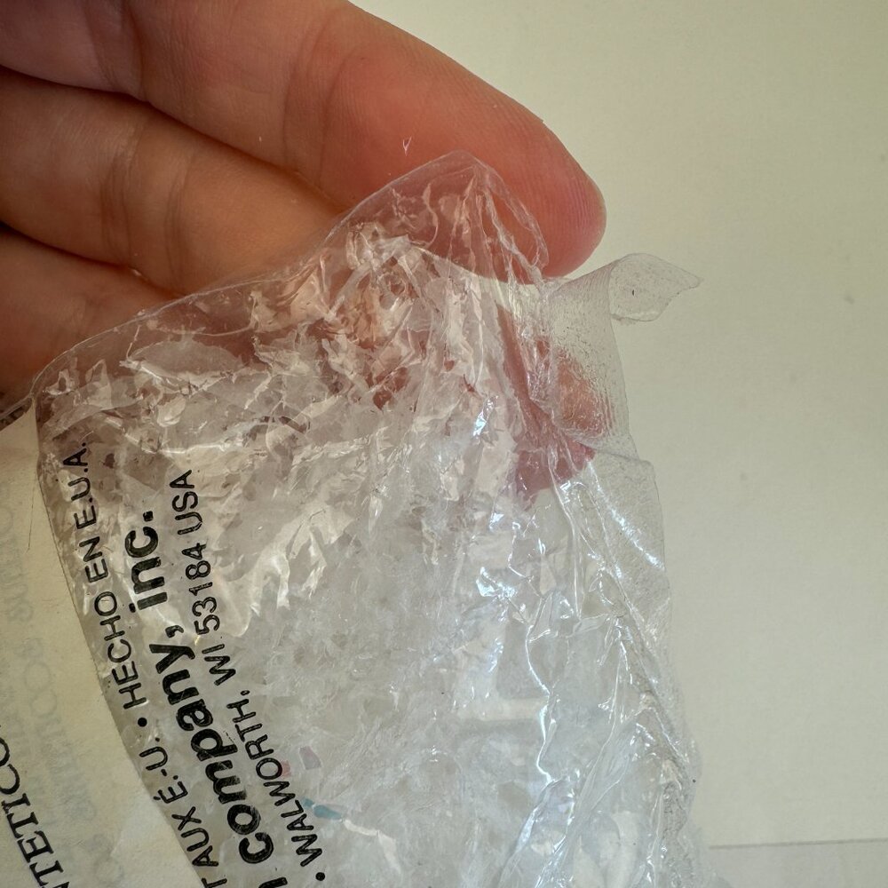 Vtg Bag Soft Snow Iridescent White Mix Putnam Company Made in USA CVS READ - Picture 8 of 9